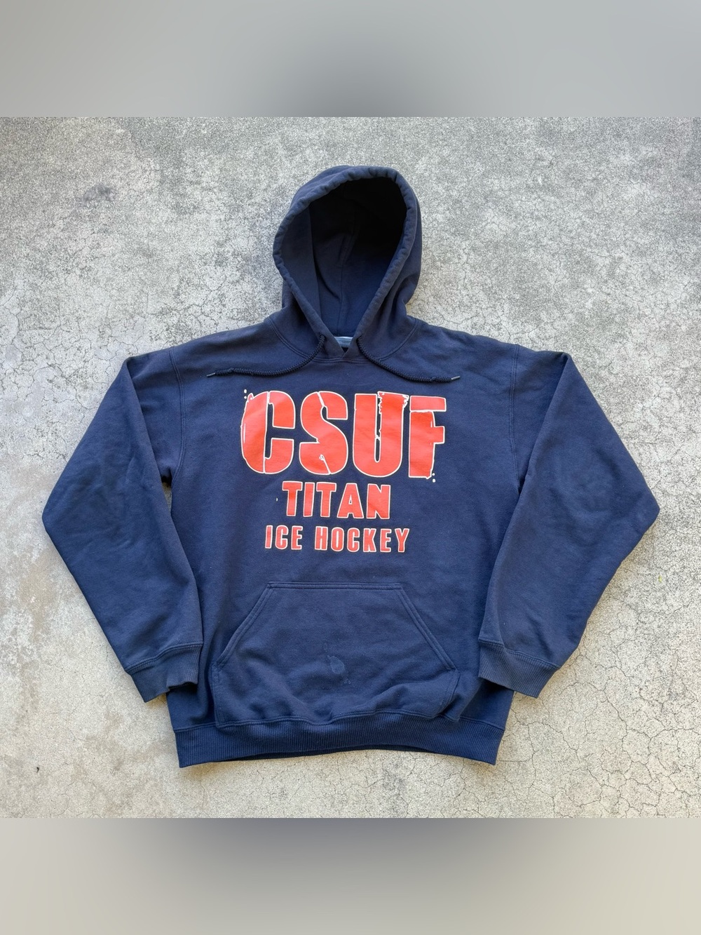 CAL STATE FULLERTON CSUF Titan Ice Hockey Hoodie Navy Size M